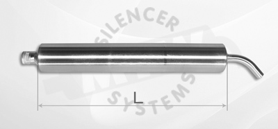 Three - chamber - aluminum silencer with rear outlet